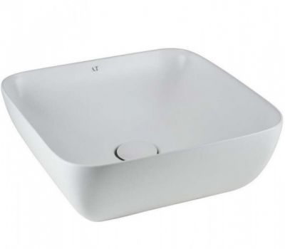 Раковина накладная AeT ELITE SQUARE 43X43 см., без отверстия под смеситель, цвет белый матовый L602T0R0V0101