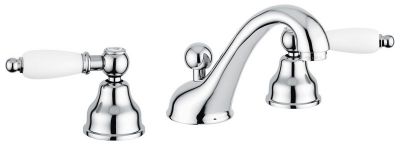 Emmevi Deco Ceramic, смеситель с донным клапаном для раковины на 3 отверстия, цвет хром 121033/CR