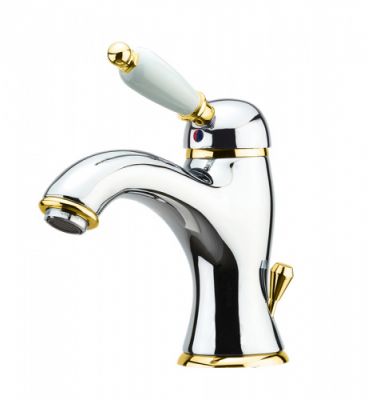 Смеситель для раковины Fiore IMPERIAL 83CO5221, хром/золото