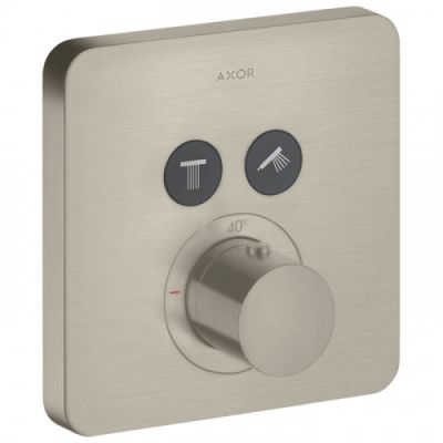 Axor ShowerSelect Смеситель для душа, термостатический, на 2 источника, внешняя часть, цвет: шлифованный никель 36707820