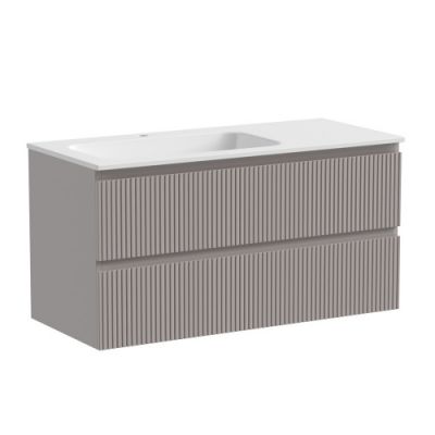 Тумба подвесная SANCOS Snob T левая 995х445х500, c двумя ящиками оснащенными доводчиками, Doha Soft, арт.SNT100LSM