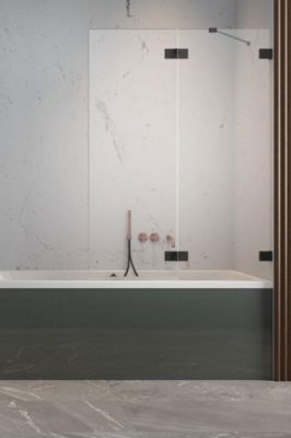 Шторка на ванну 140 см Radaway ESSENZA PRO BLACK PND II правая
