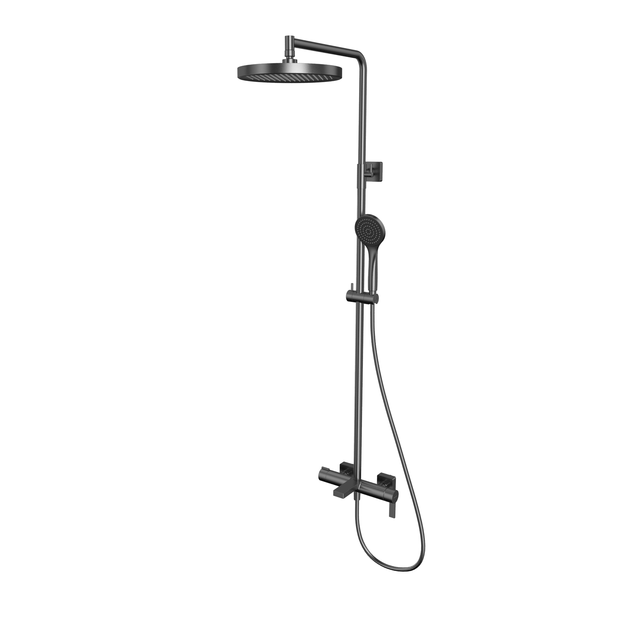 Система для душа наружного монтажа WHITECROSS XT1450BASICGM (оружейная сталь)