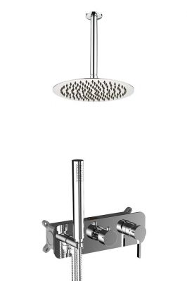 19URFER23502 AQG Urban Flow, душевой комплект ER235 на 2 потребителя, с потолочным кронштейном, цвет хром