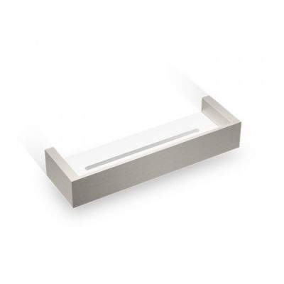 Decor Walther Brick DA30 Душевая полка 30x9см, акриловое белое стекло, подвесной, цвет: никель сатинированный 593734
