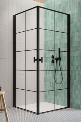 Душевой уголок 80x80 Radaway Nes 8 Black KDD I Factory