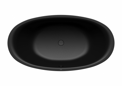 Ванна стальная 190x100 овальная ELLIPSO DUO OVAL KALDEWEi 232 черный матовый