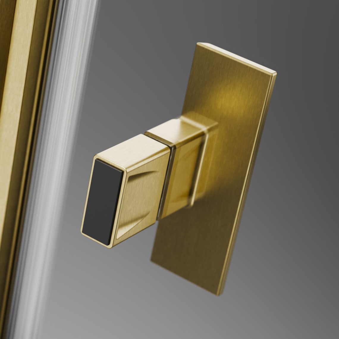 Душевая дверь 128-201 см. двойная распашная Radaway NES BRUSHED GOLD DWD II