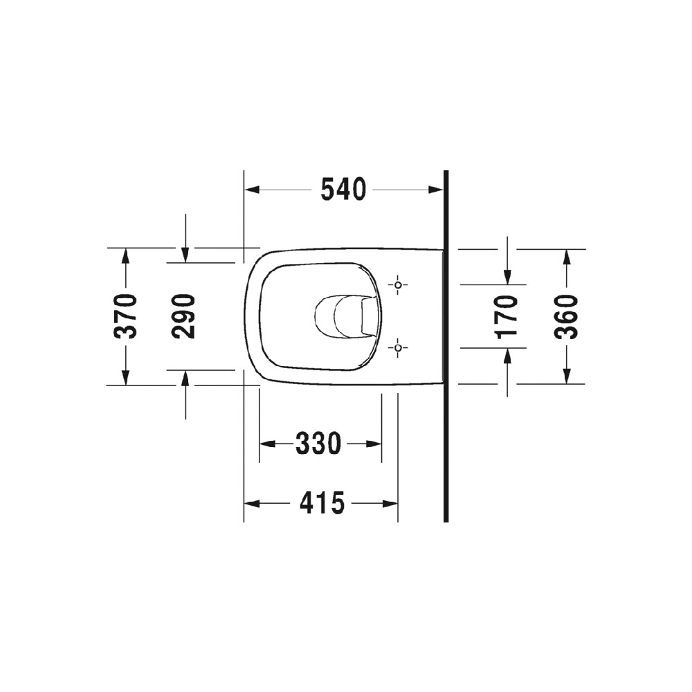 Унитаз подвесной 54 см Duravit DuraStyle 2551090000