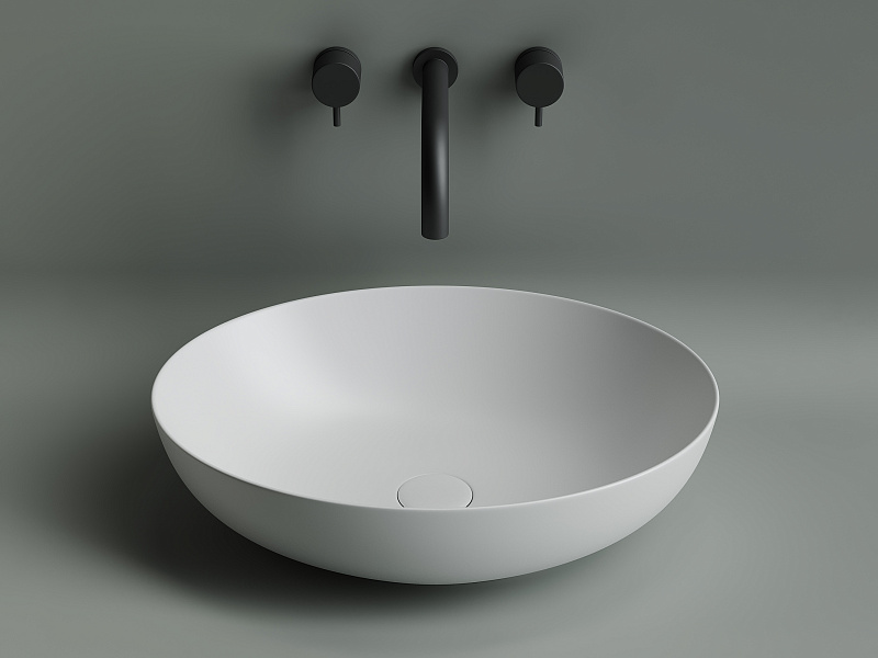 Умывальник чаша накладная овальная 520*395 Ceramica Nova Element Белый матовый