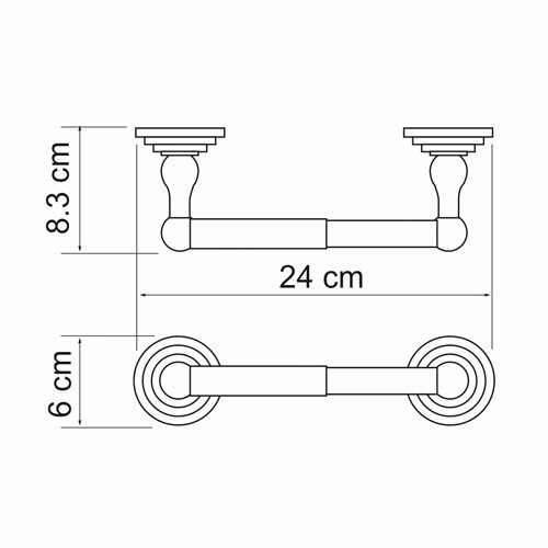 Isar K-7322 Держатель туалетной бумаги Размеры (Ш/В/Г): 24х6х8 см