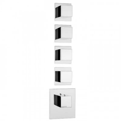 Bossini Cube Термостат для душа, встраиваемый на 5 выходов, цвет: хром Z032208.030