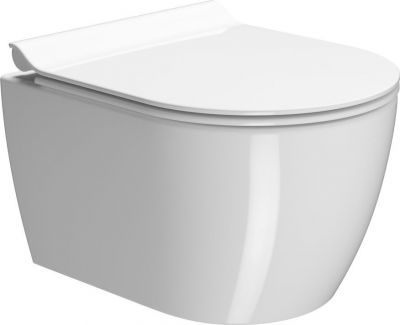 8802FR211 Унитаз подвесной 46 см безободковый, Swirlflush GSI Pura, белый