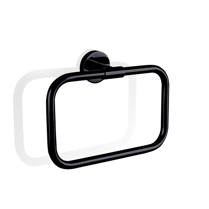 Decor Walther Basic HTR Полотенцедержатель кольцо 21см., подвесной, цвет: черный матовый 531260