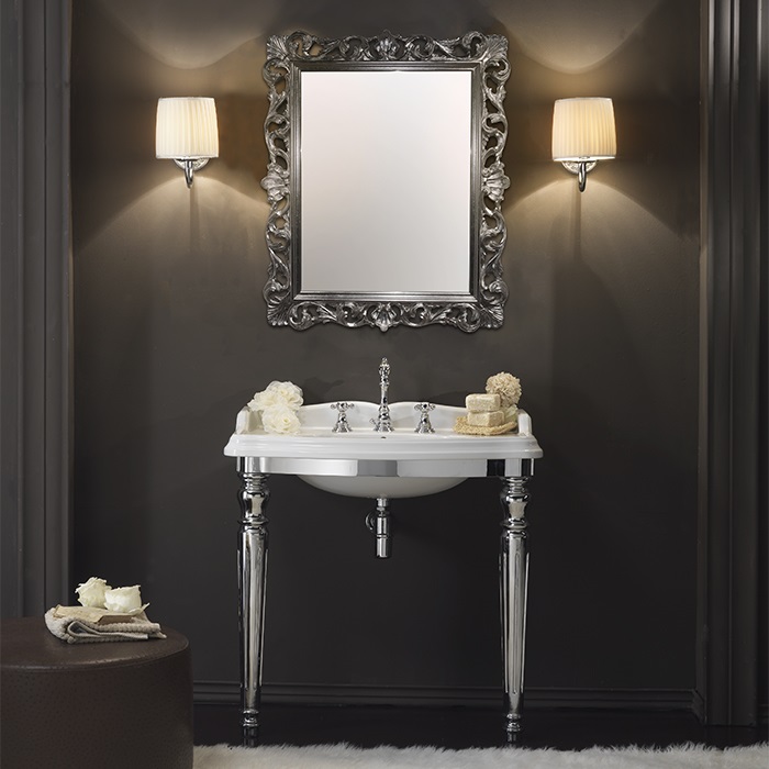 Консоль TW King с раковиной 90 см Simas Arcada TWKI3090.1 хром
