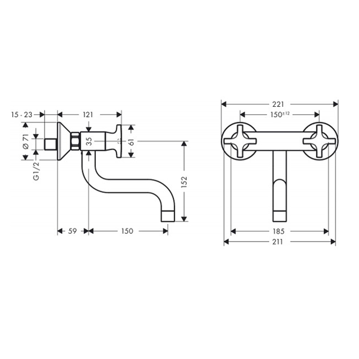 Hansgrohe Logis Classic смеситель для кухни, цвет: хром 71287000