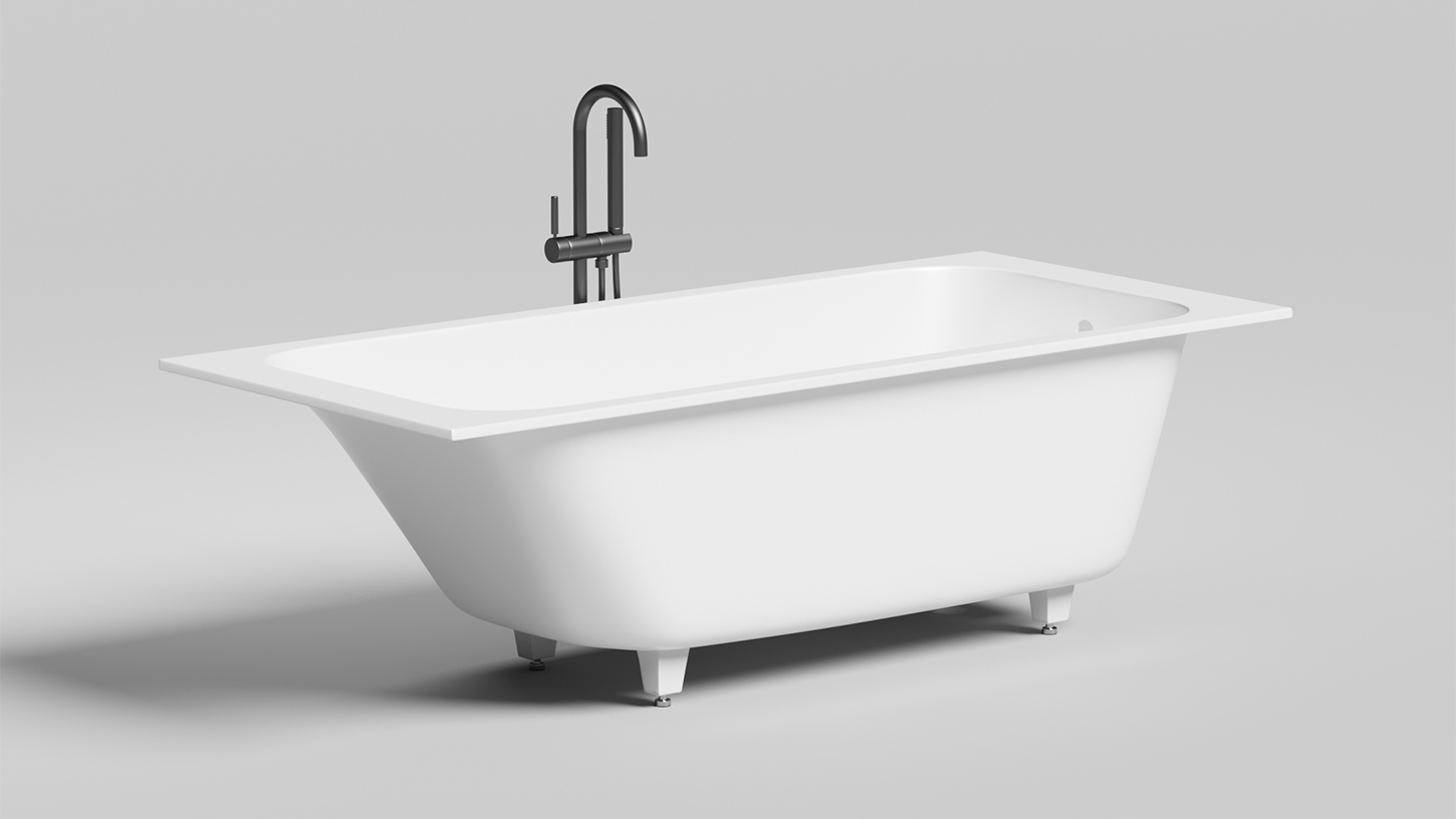 102022MF Salini ORLANDA Ванна встраиваемая 180x80 покраска по RAL, матовая