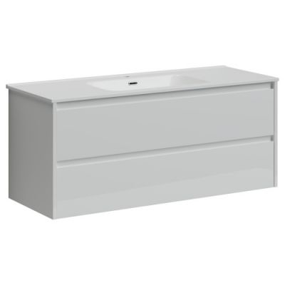 Тумба подвесная SANCOS Libra 1190х450х500, c двумя ящиками оснащенными доводчиками, белый глянец , арт. LB120-1W