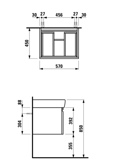 Мебель для ванной 57x39 см Laufen Pro New 4830420954631