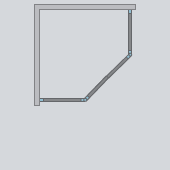 Пятиугольный душевой уголок 90X90 NES BLACK PTD