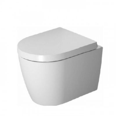 Duravit ME by Starck Комплект: унитаз подвесной Compact Rimless, 37x48см 253009 + сиденье с микролифтом: 002019 цвет: белый 45300900A1 (253009+002019)