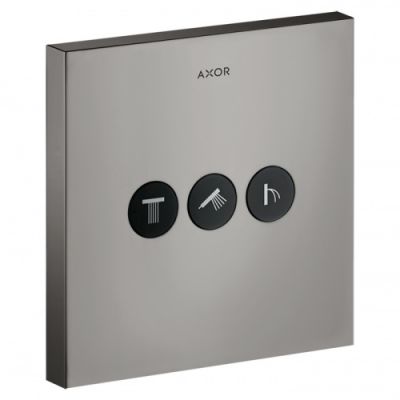 Axor ShowerSelect Смеситель для душа, термостатический, на 3 источника, внешняя часть, цвет: полированный черный хром 36717330