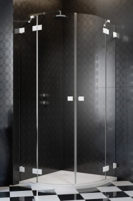 Радиальный душевой уголок 80X80 ESSENZA PRO WHITE PDD