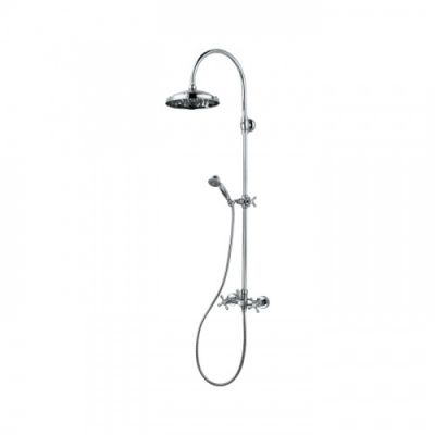 Bossini Retro Душевая стойка с верхним душем d23см., ручным душем и шлангом 150см., цвет: хром L01526.030