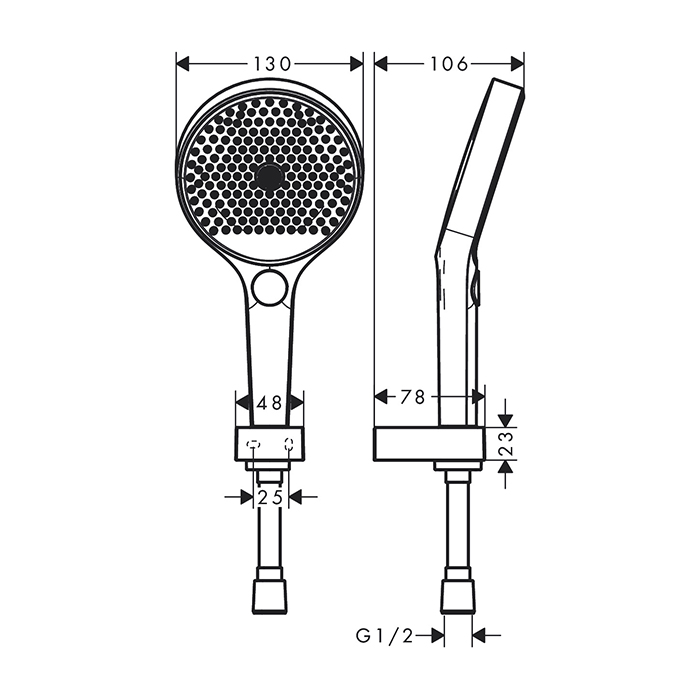 Hansgrohe Rainfinity Душевой набор (ручной душ 130мм, 3jet, держатель, шланг 1600мм), цвет: хром 26851000