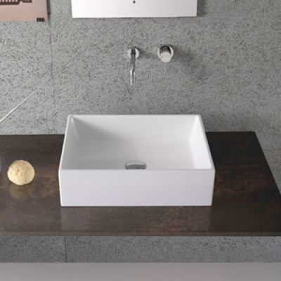 Globo Forty3 Раковина 50х37х14 см, без отв., цвет: белый