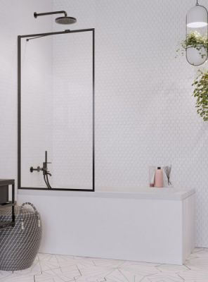 Шторка на ванну 90 см Radaway IDEA BLACK PNJ II FRAME