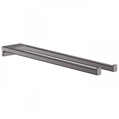 Hansgrohe AddStoris Полотенцедержатель 44.5см., двухрожковый, цвет: шлифованный черный хром 41770340