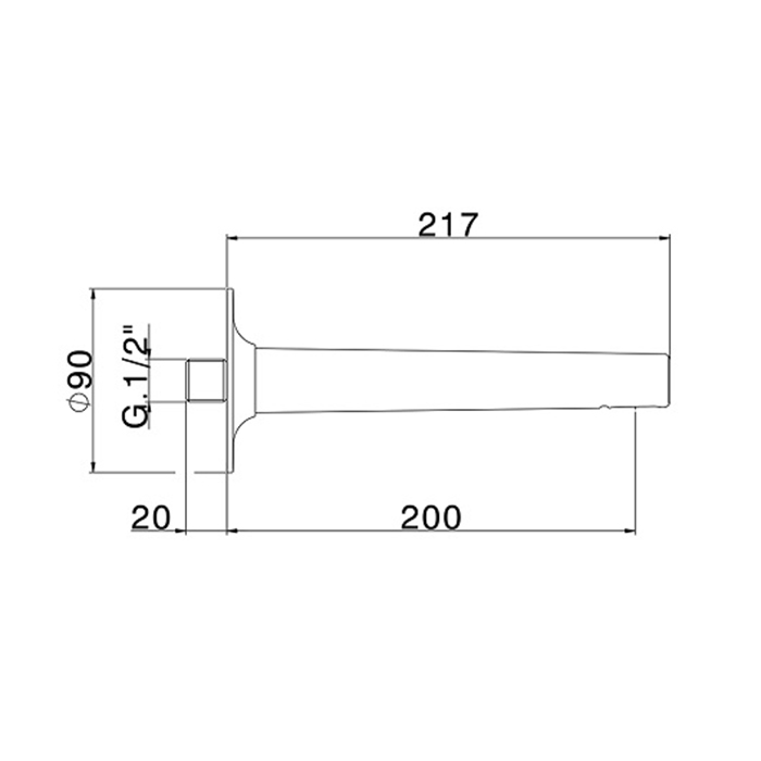 Cisal Vita Излив L=20cм, цвет: черный матовый VI00024040