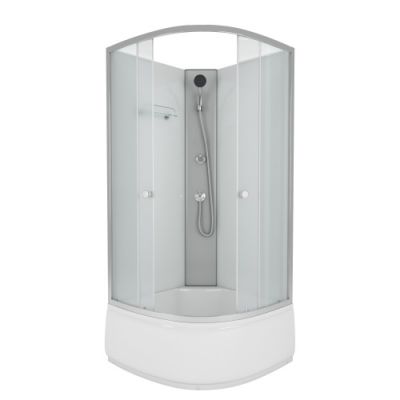 Niagara Eco Душ.каб. NG-8308-14 (900х900х2100) высокий поддон(40см), стекломатовое белые профиля