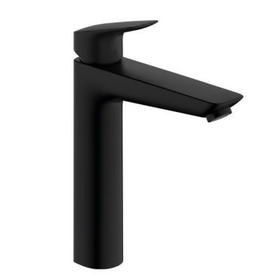 71090670 Hansgrohe Logis Смеситель для раковины, 1 отв., с донным клапаном, цвет: черный матовый