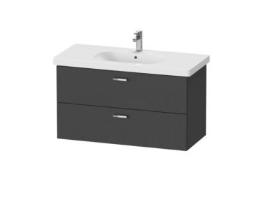 Мебель для ванной Duravit XBase, шгв 1000*458, с раковиной D-Code, цвет-графит матовый