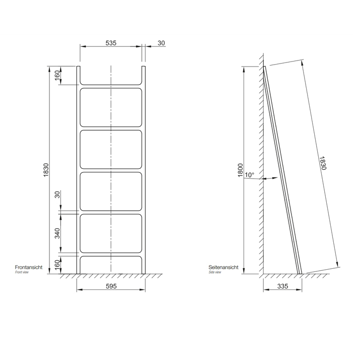 Decor Walther Stone HTLA Полотенцедержатель 180x60см, напольный, цвет: белый 932050