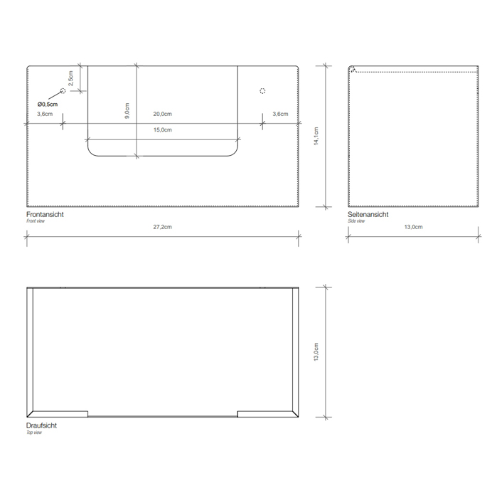 Decor Walther DW 117 Диспенсер для салфеток 27x13x14см, подвесной, цвет: сталь полированная 818970