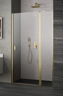 Душевая дверь 80-120 см. распашная Radaway NES BRUSHED GOLD DWJ II