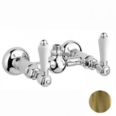 Nicolazzi Petit Mont Blanc Смеситель для душа, настенный, вывод сверху 1/2 (без шланга и лейки), цвет: бронза 1425BZ78