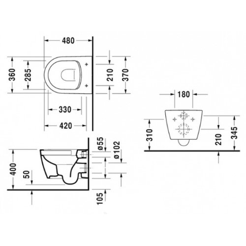 Крышка-сиденье для унитаза Duravit ME by 0020190000