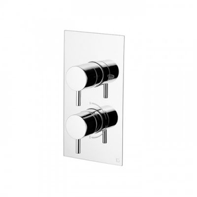 GATTONI FLAT Termostatici смеситель для душа 2 рычага на 2 выхода, цвет хром TS991/22C0.M
