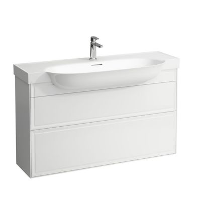 4.0605.2.085.631.1 Laufen New Classic Тумба для  раковины, 117x31см, 2 ящика, подвесная, цвет: белый глянцевый