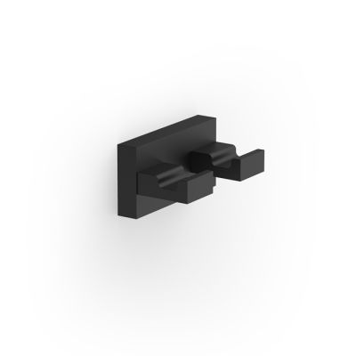 906960 Decor Walther WH 5 Крючок, двойной, цвет: черный матовый