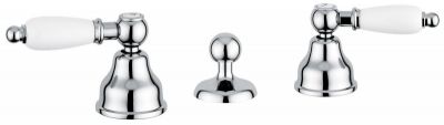 Emmevi Deco Ceramic, группа с донным клапаном для биде на 3 отверстия, цвет хром 121034/CR