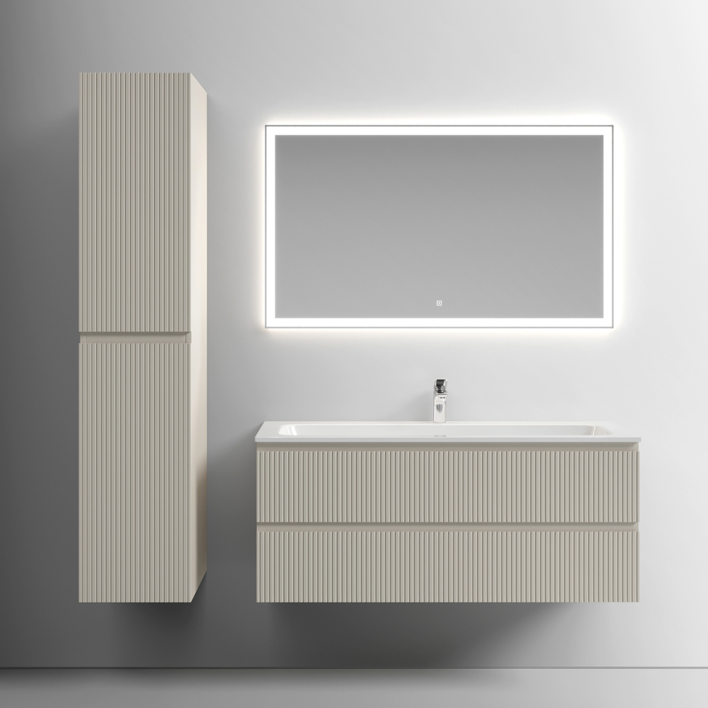 Тумба подвесная SANCOS Snob T 1195х445х500, c двумя ящиками оснащенными доводчиками, Beige Soft, арт.SNT120CE