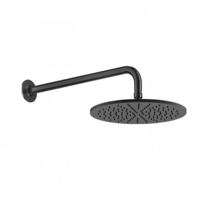 GESSI Inciso Душевая головка настенная, шарнирная на 1/2, Ø 300мм, цвет: brushed black metal pvd 58248#707