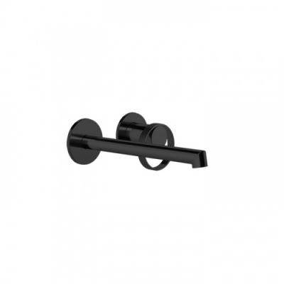 Gessi Anello Смеситель для ванны, встраиваемый, с изливом 19.4-21.4см., цвет: Black XL (внешняя часть) 63383#299
