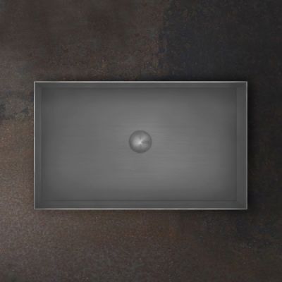 Gessi 316 Раковина 60x35 см, без отв., для установки на столешницу, без перелива, нержавеющая сталь, цвет: Steel Brushed 54606#239