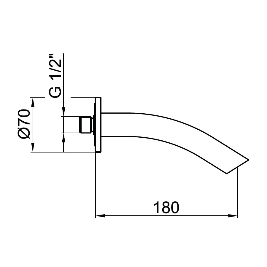 Webert Aria излив AC0869015 цвет хром